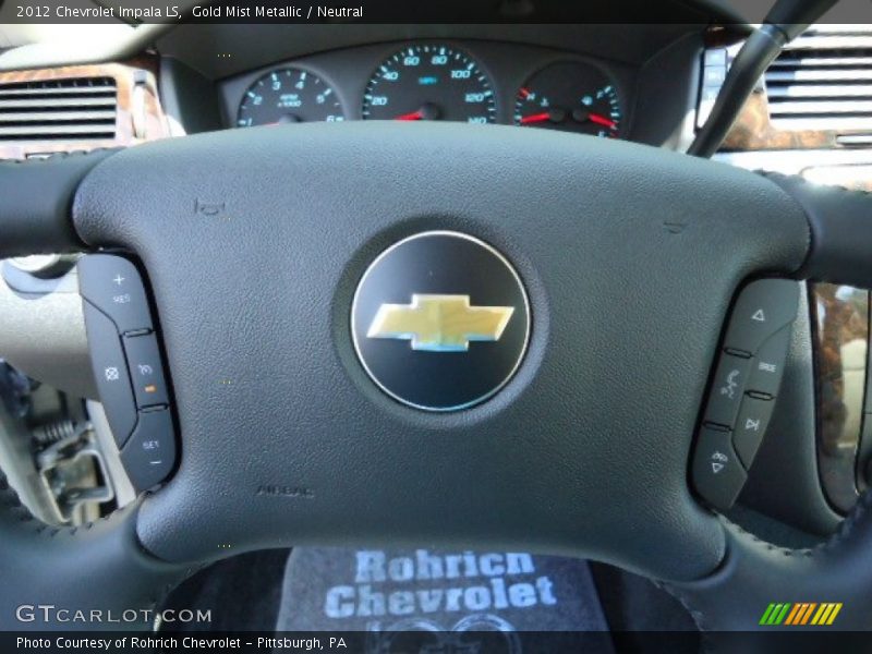Gold Mist Metallic / Neutral 2012 Chevrolet Impala LS