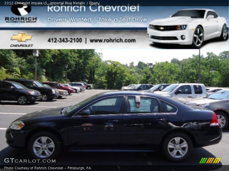 Imperial Blue Metallic / Ebony 2012 Chevrolet Impala LS