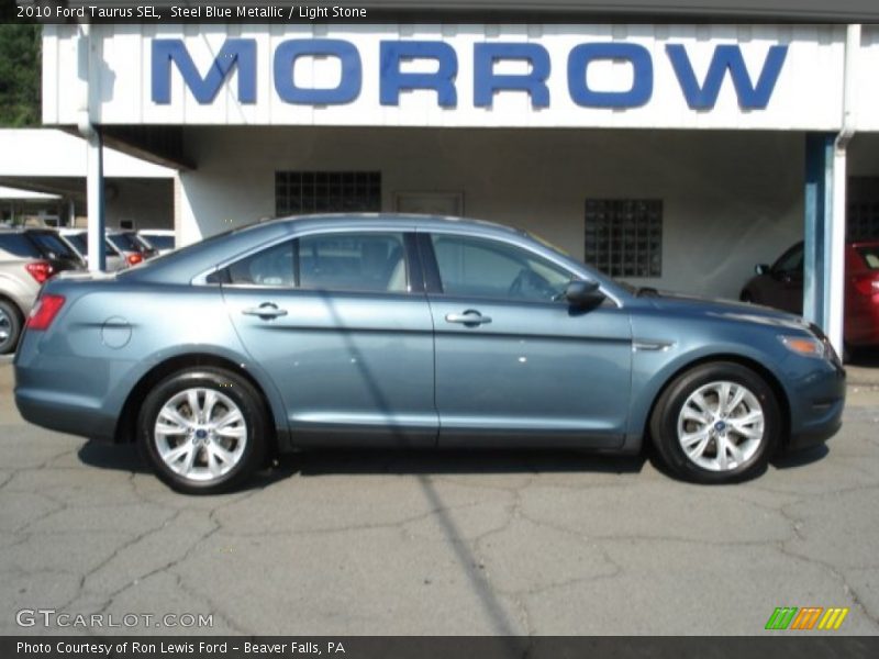 Steel Blue Metallic / Light Stone 2010 Ford Taurus SEL