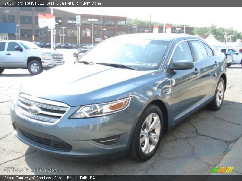Steel Blue Metallic / Light Stone 2010 Ford Taurus SEL