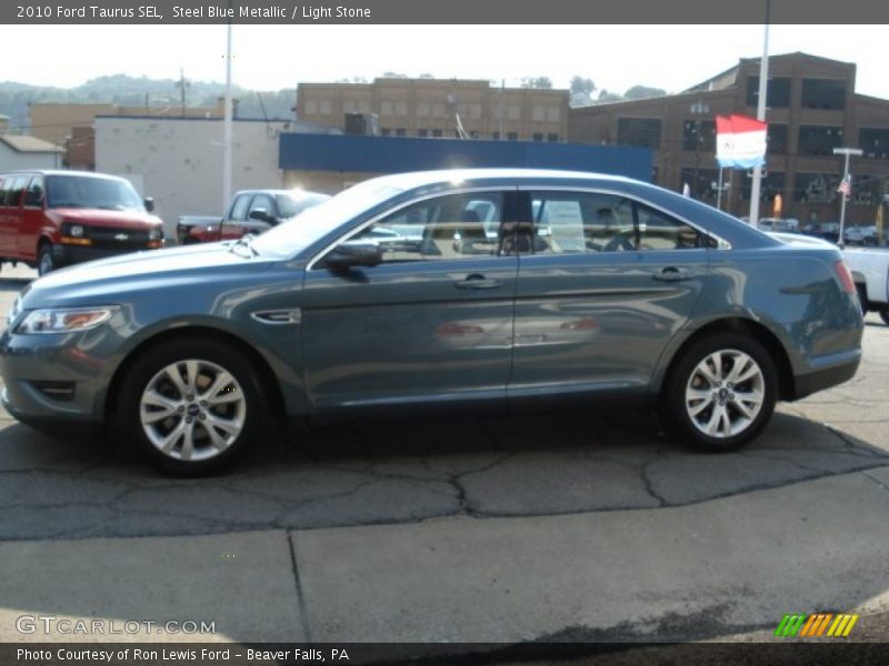 Steel Blue Metallic / Light Stone 2010 Ford Taurus SEL