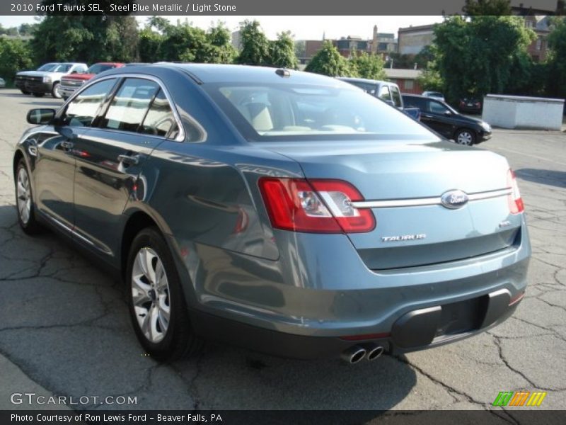 Steel Blue Metallic / Light Stone 2010 Ford Taurus SEL