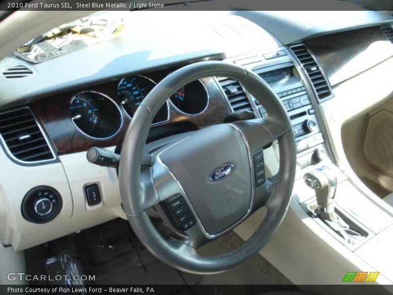 Steel Blue Metallic / Light Stone 2010 Ford Taurus SEL