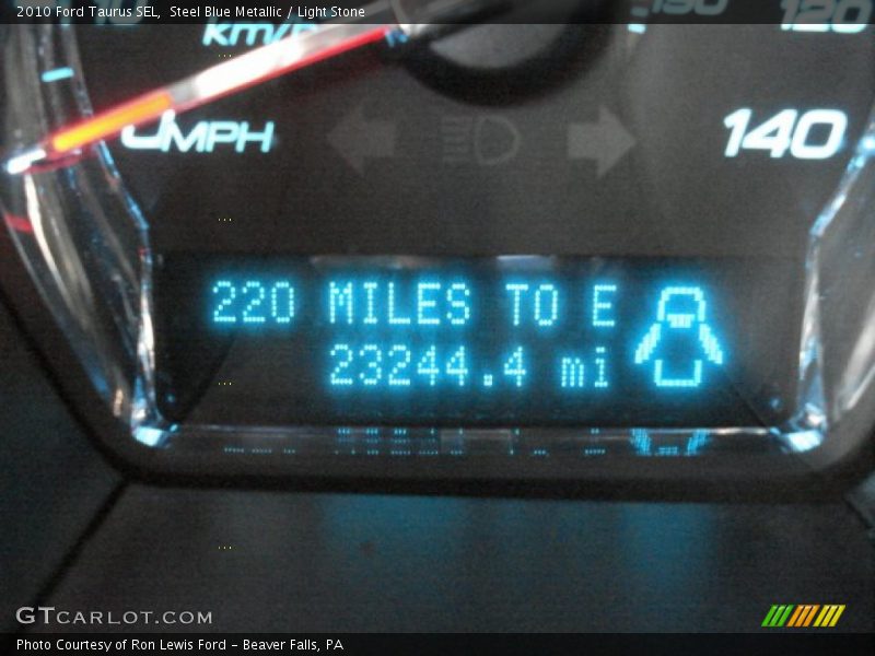 Steel Blue Metallic / Light Stone 2010 Ford Taurus SEL