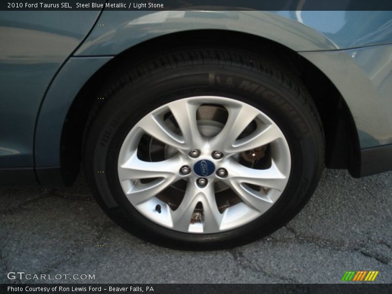 Steel Blue Metallic / Light Stone 2010 Ford Taurus SEL