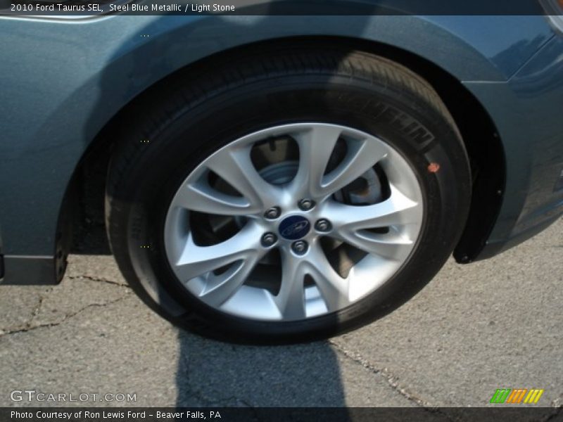 Steel Blue Metallic / Light Stone 2010 Ford Taurus SEL