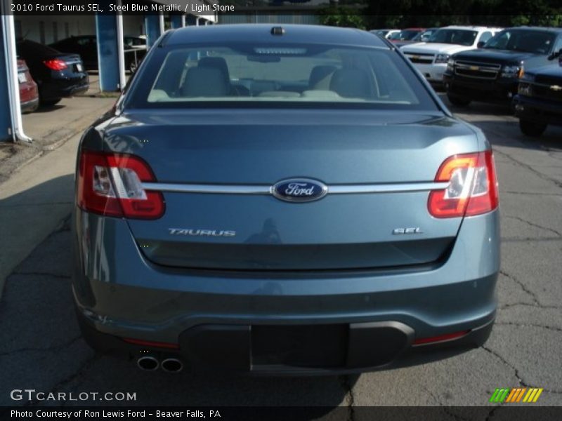 Steel Blue Metallic / Light Stone 2010 Ford Taurus SEL