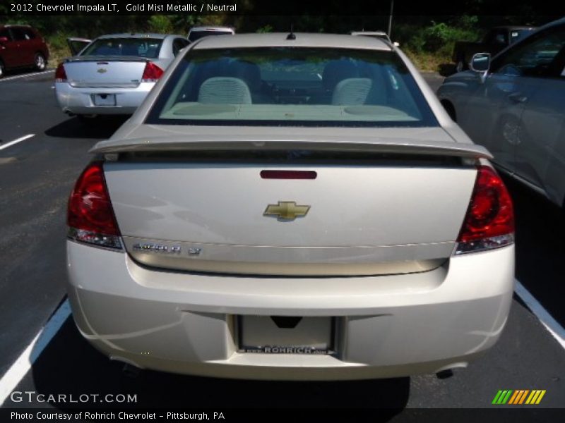 Gold Mist Metallic / Neutral 2012 Chevrolet Impala LT