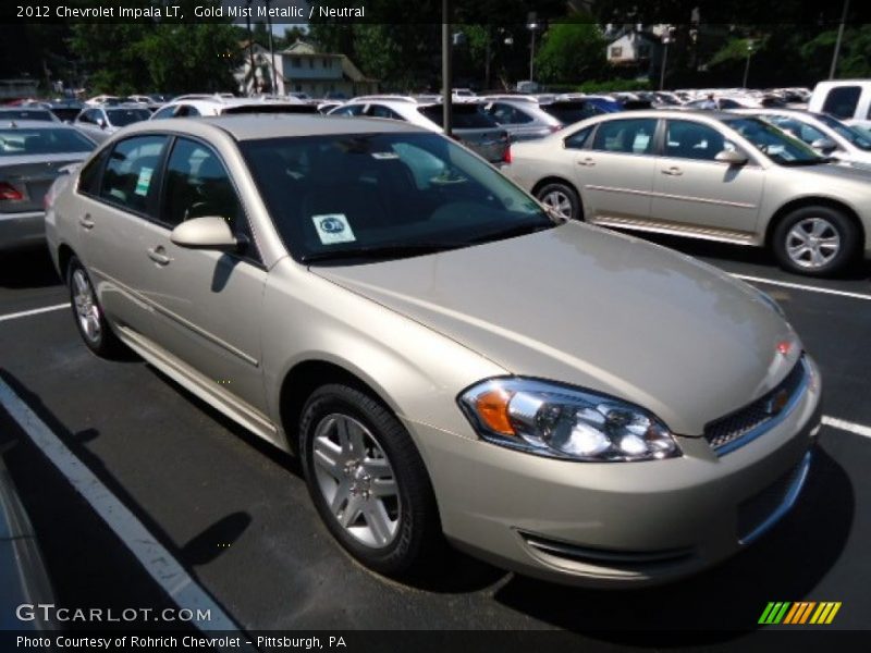Gold Mist Metallic / Neutral 2012 Chevrolet Impala LT