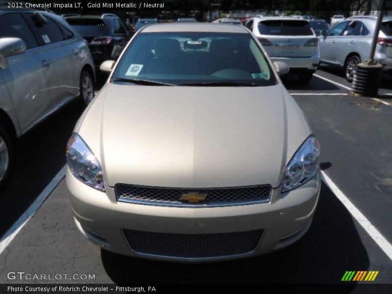 Gold Mist Metallic / Neutral 2012 Chevrolet Impala LT
