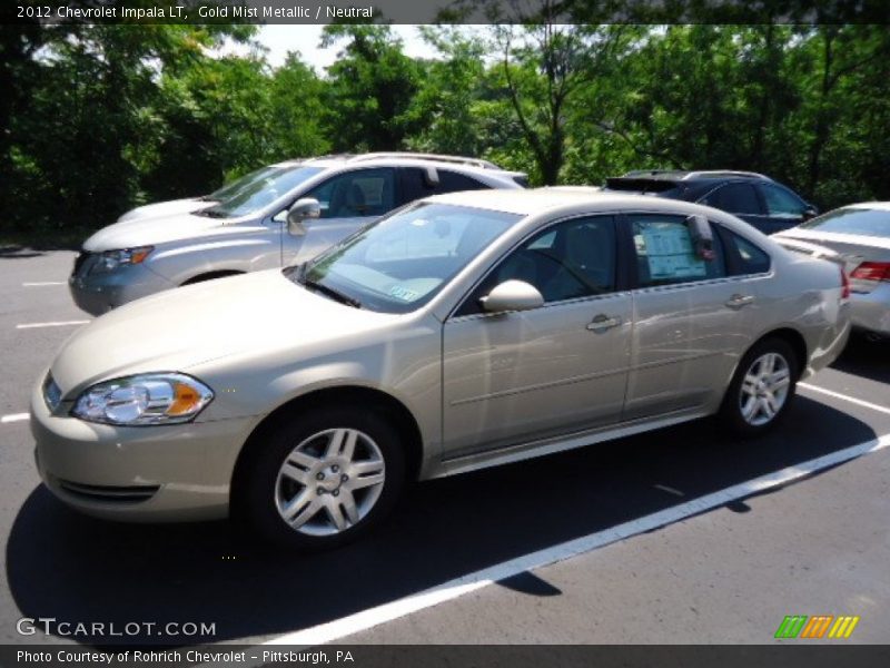 Gold Mist Metallic / Neutral 2012 Chevrolet Impala LT