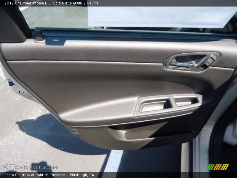 Gold Mist Metallic / Neutral 2012 Chevrolet Impala LT