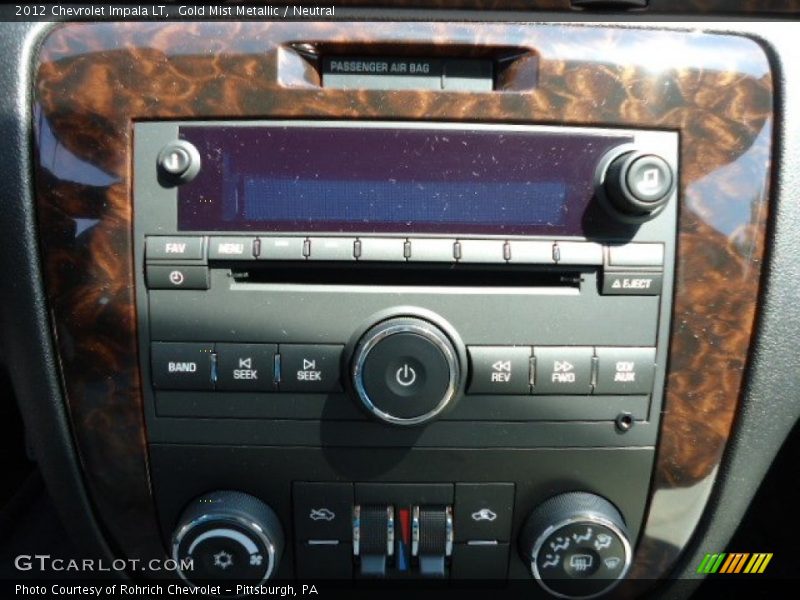 Gold Mist Metallic / Neutral 2012 Chevrolet Impala LT