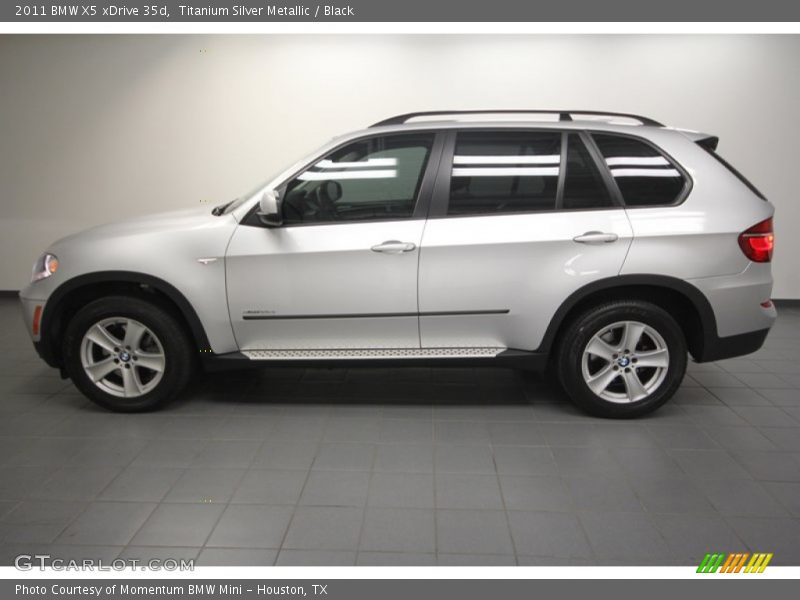 Titanium Silver Metallic / Black 2011 BMW X5 xDrive 35d