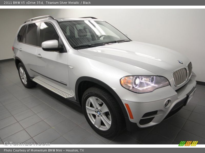 Titanium Silver Metallic / Black 2011 BMW X5 xDrive 35d