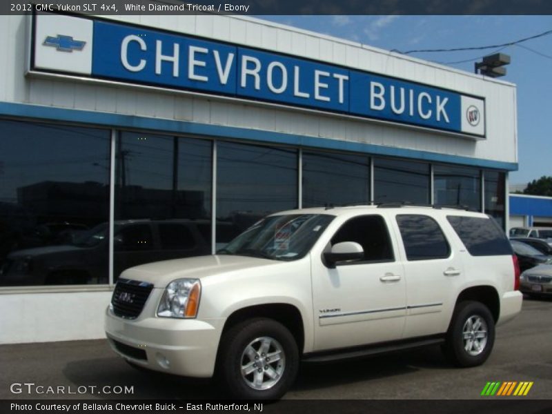 White Diamond Tricoat / Ebony 2012 GMC Yukon SLT 4x4