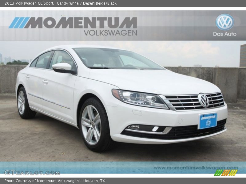 Candy White / Desert Beige/Black 2013 Volkswagen CC Sport
