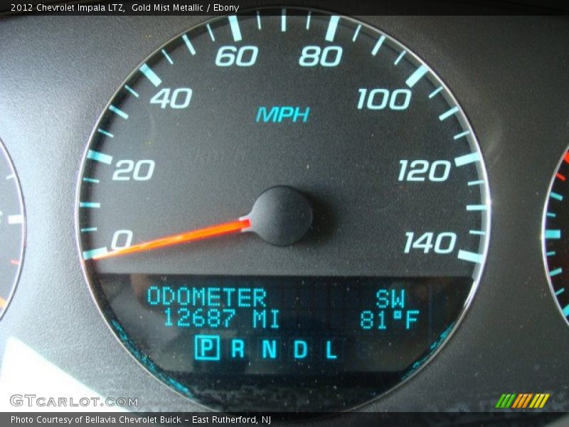 Gold Mist Metallic / Ebony 2012 Chevrolet Impala LTZ