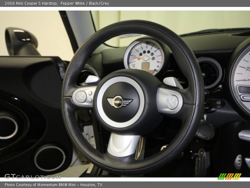 Pepper White / Black/Grey 2009 Mini Cooper S Hardtop