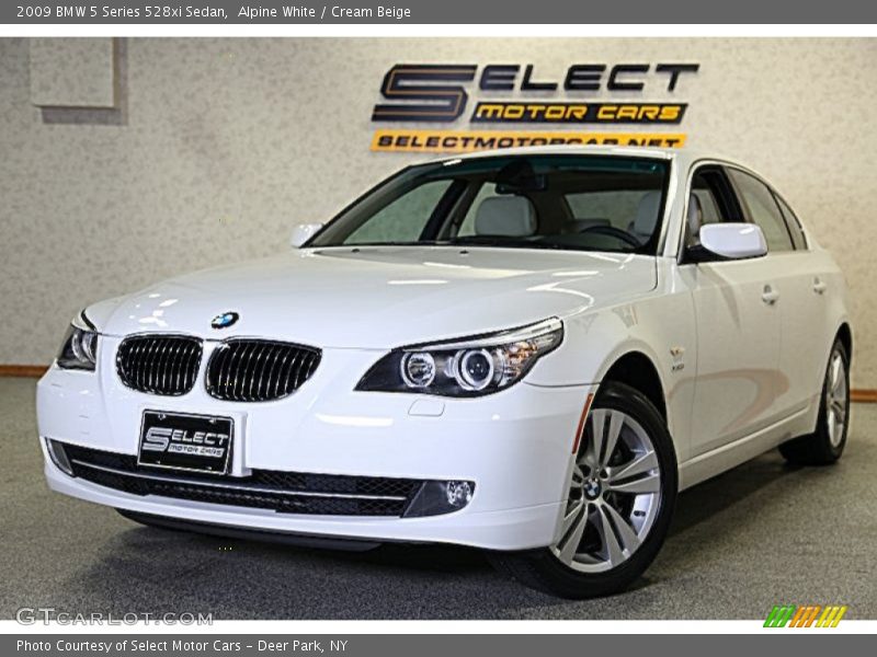 Alpine White / Cream Beige 2009 BMW 5 Series 528xi Sedan