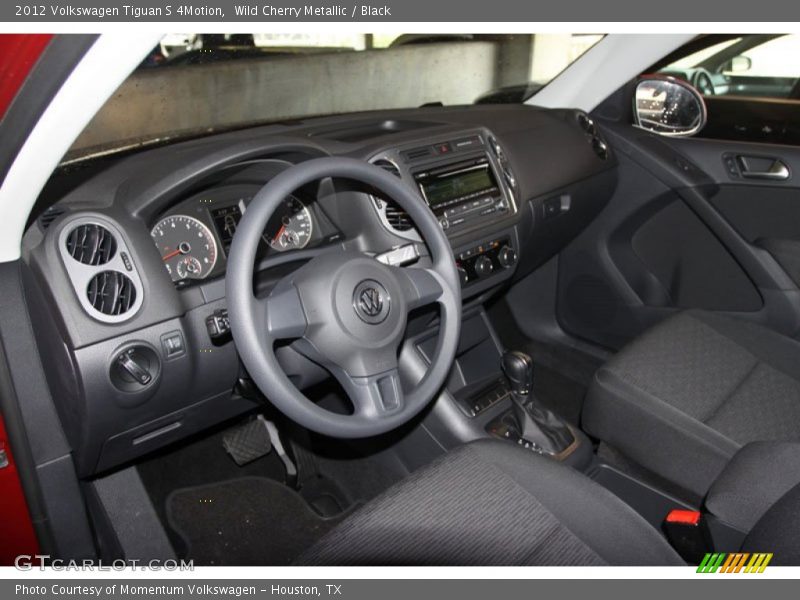 Wild Cherry Metallic / Black 2012 Volkswagen Tiguan S 4Motion
