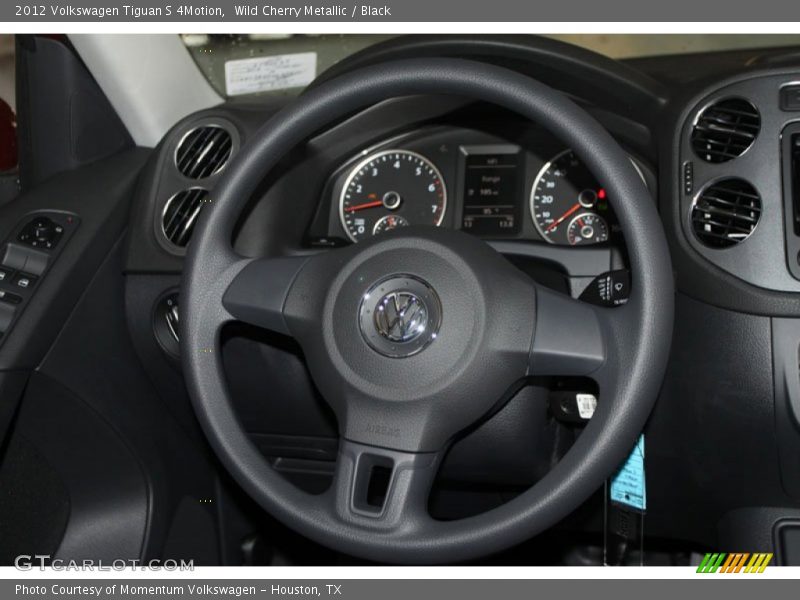 Wild Cherry Metallic / Black 2012 Volkswagen Tiguan S 4Motion