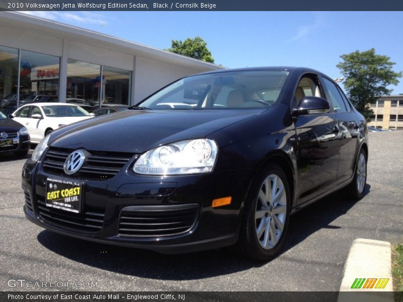 Black / Cornsilk Beige 2010 Volkswagen Jetta Wolfsburg Edition Sedan