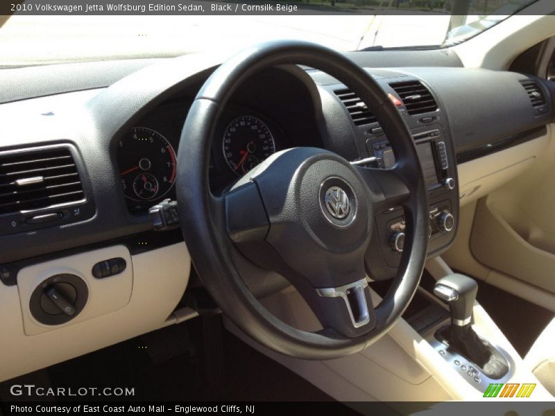 Black / Cornsilk Beige 2010 Volkswagen Jetta Wolfsburg Edition Sedan