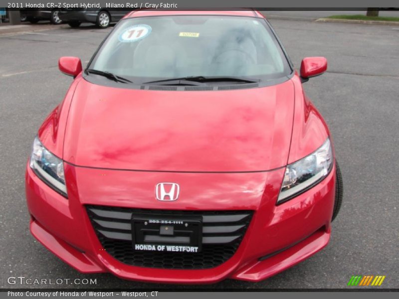 Milano Red / Gray Fabric 2011 Honda CR-Z Sport Hybrid