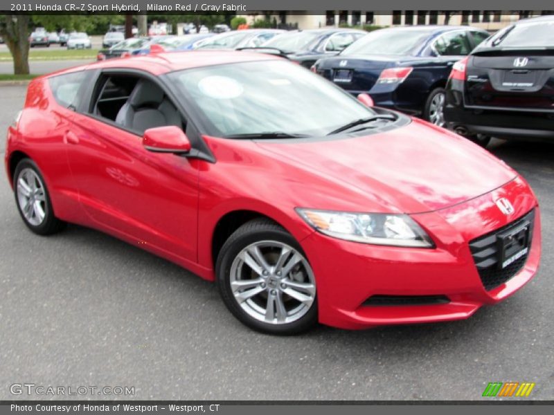 Milano Red / Gray Fabric 2011 Honda CR-Z Sport Hybrid
