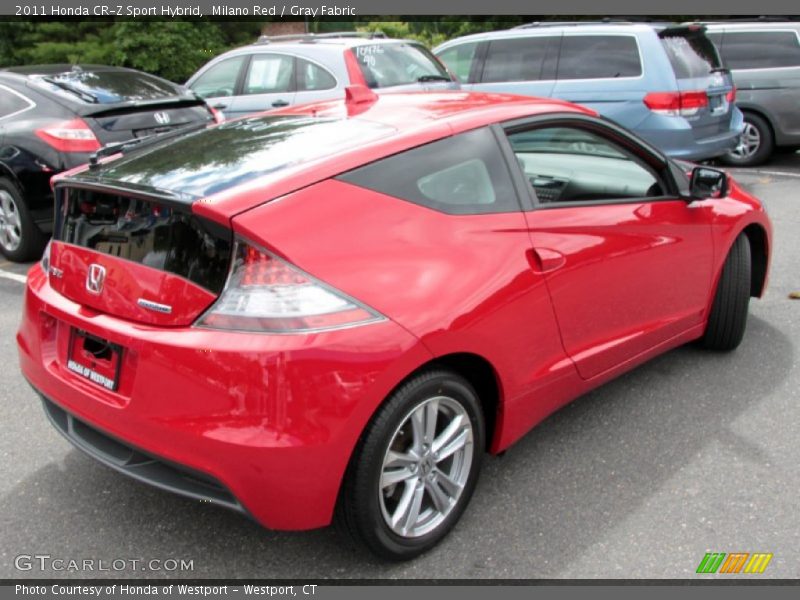 Milano Red / Gray Fabric 2011 Honda CR-Z Sport Hybrid