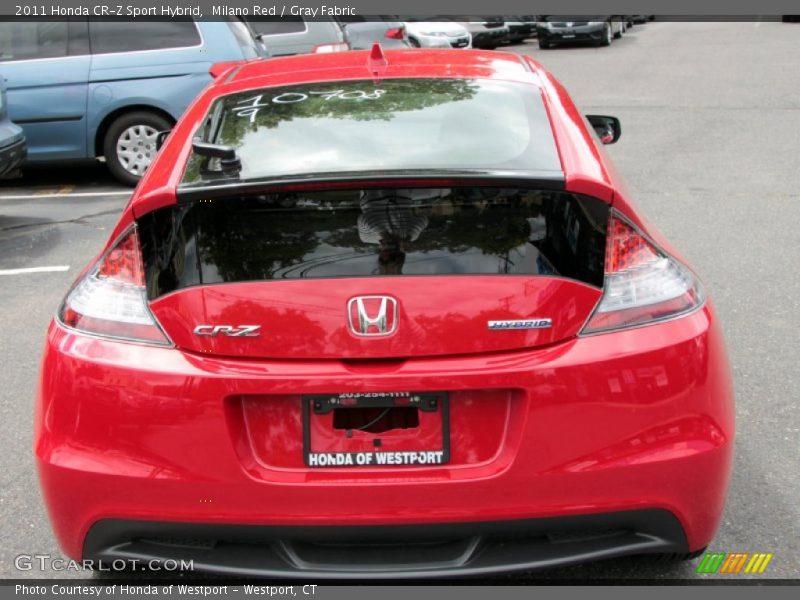 Milano Red / Gray Fabric 2011 Honda CR-Z Sport Hybrid