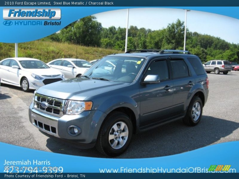 Steel Blue Metallic / Charcoal Black 2010 Ford Escape Limited