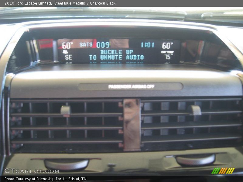 Steel Blue Metallic / Charcoal Black 2010 Ford Escape Limited