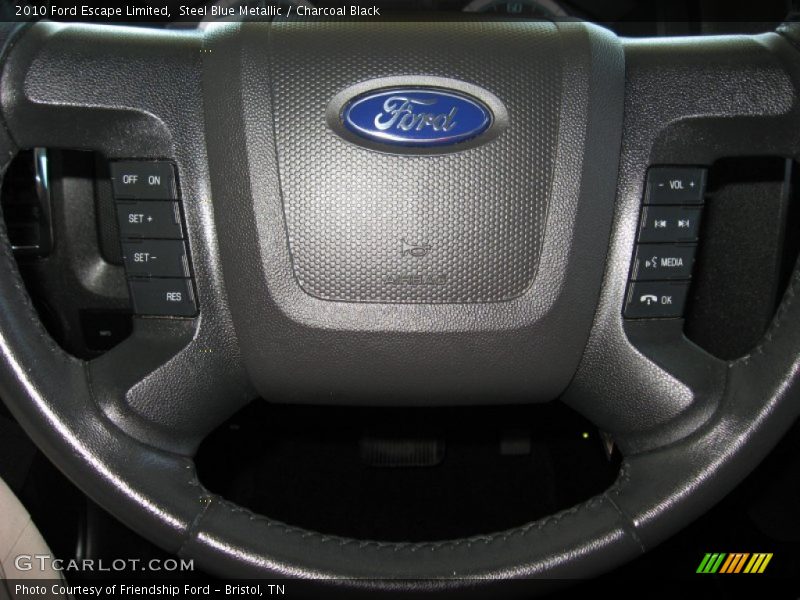 Steel Blue Metallic / Charcoal Black 2010 Ford Escape Limited