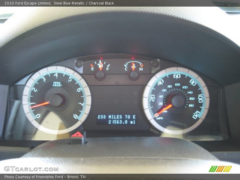 Steel Blue Metallic / Charcoal Black 2010 Ford Escape Limited