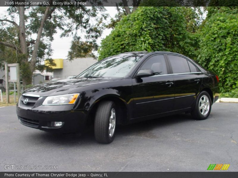 Ebony Black / Beige 2006 Hyundai Sonata GLS