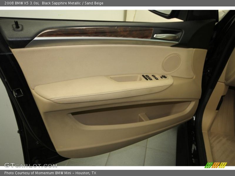 Black Sapphire Metallic / Sand Beige 2008 BMW X5 3.0si