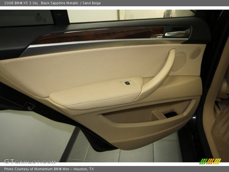 Black Sapphire Metallic / Sand Beige 2008 BMW X5 3.0si