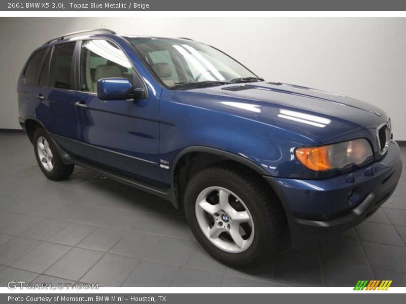 Topaz Blue Metallic / Beige 2001 BMW X5 3.0i