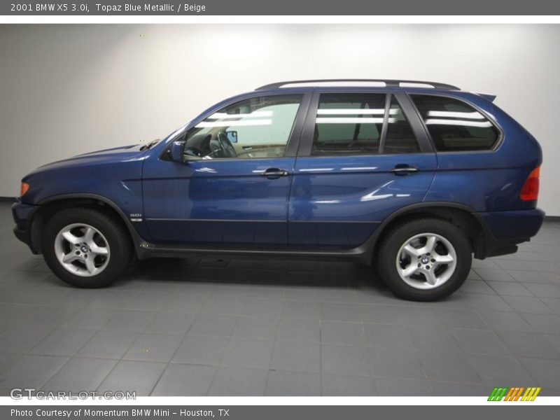 Topaz Blue Metallic / Beige 2001 BMW X5 3.0i