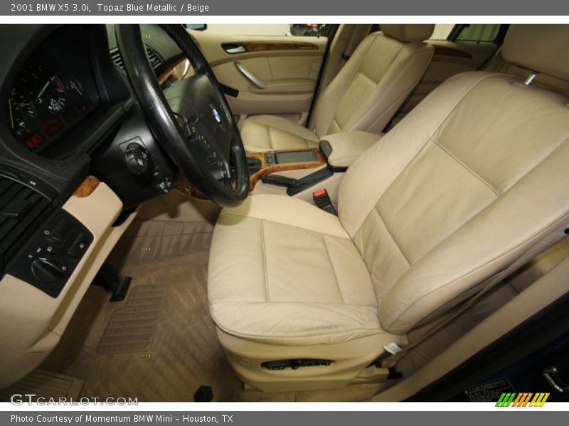 Topaz Blue Metallic / Beige 2001 BMW X5 3.0i