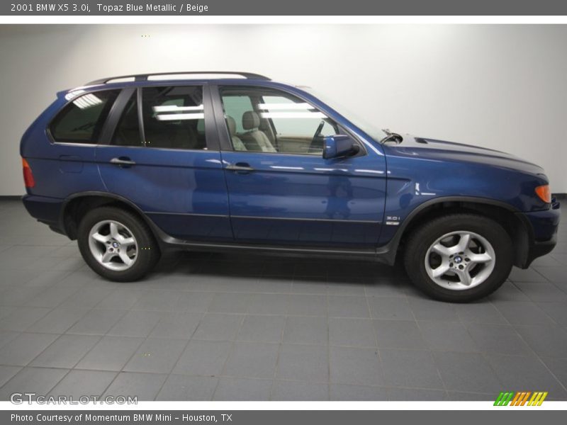 Topaz Blue Metallic / Beige 2001 BMW X5 3.0i