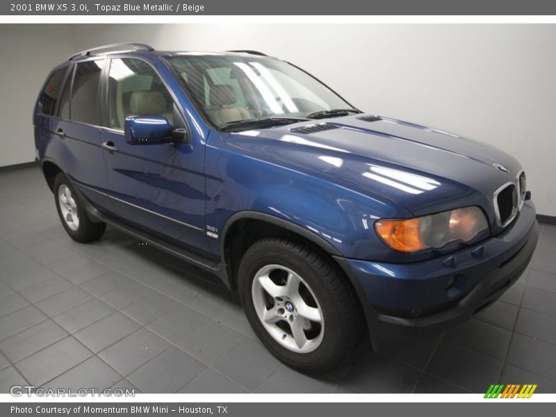 Topaz Blue Metallic / Beige 2001 BMW X5 3.0i