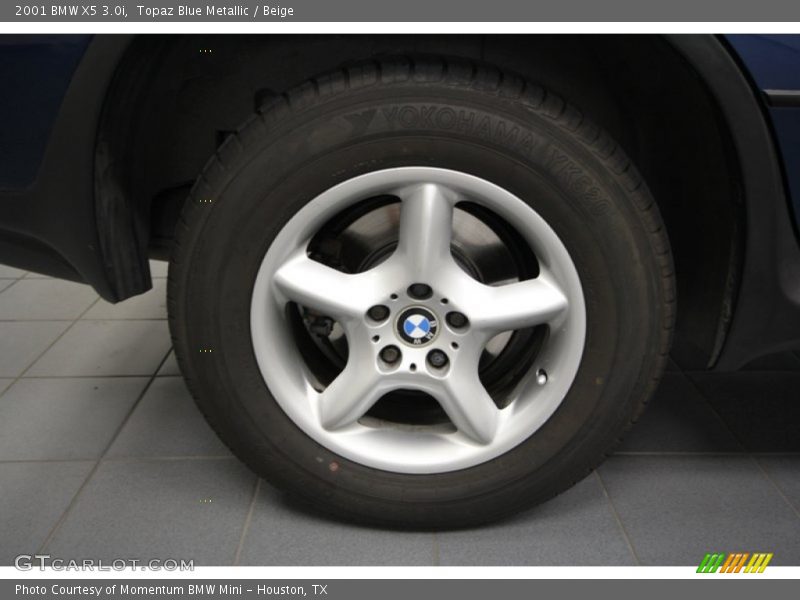 Topaz Blue Metallic / Beige 2001 BMW X5 3.0i