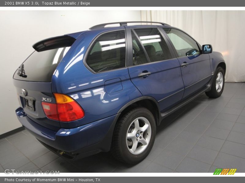 Topaz Blue Metallic / Beige 2001 BMW X5 3.0i