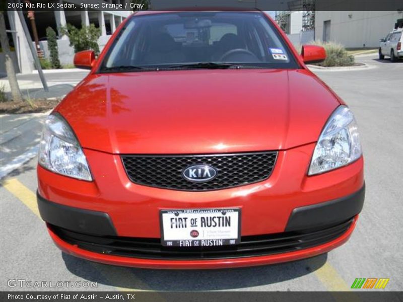 Sunset Orange / Gray 2009 Kia Rio LX Sedan