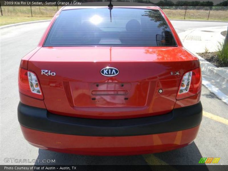 Sunset Orange / Gray 2009 Kia Rio LX Sedan