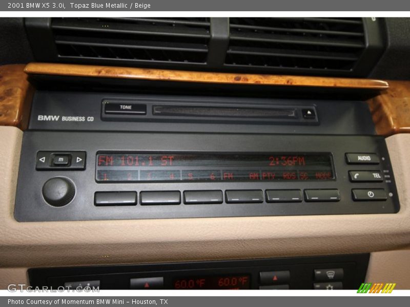 Topaz Blue Metallic / Beige 2001 BMW X5 3.0i