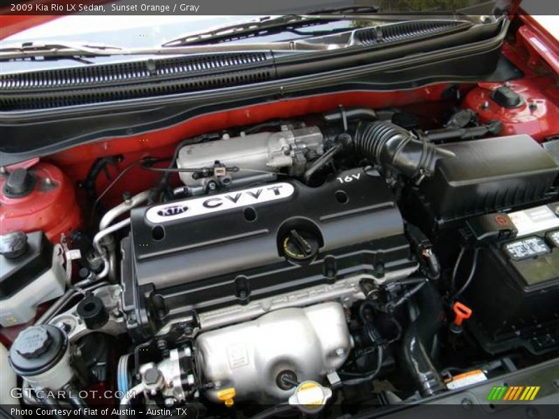  2009 Rio LX Sedan Engine - 1.6 Liter DOHC 16-Valve CVVT 4 Cylinder